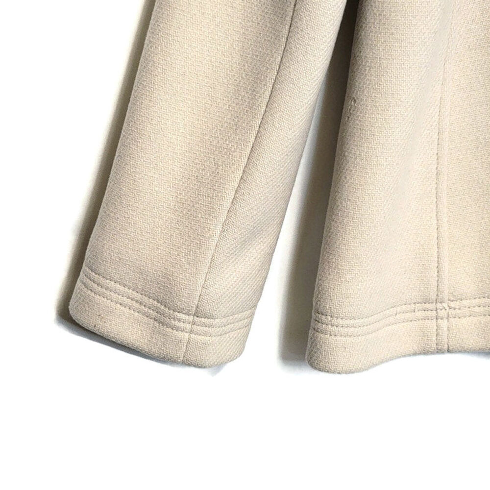 J.Crew Stadium Cloth Wool Cream Peacoat Double Breasted Classic Winter Coat 10T - Picture 13 of 16